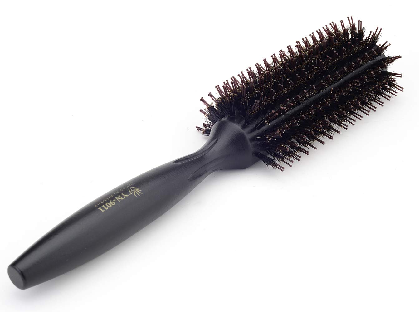 Natural Boar & Nylon Bristle Blow Drying Hair Brush -Semi Round, Professional Wooden Round Blowout Hairbrush for Styling Women&Men's Medium Wavy, Curly, Volume Hair - Image 5