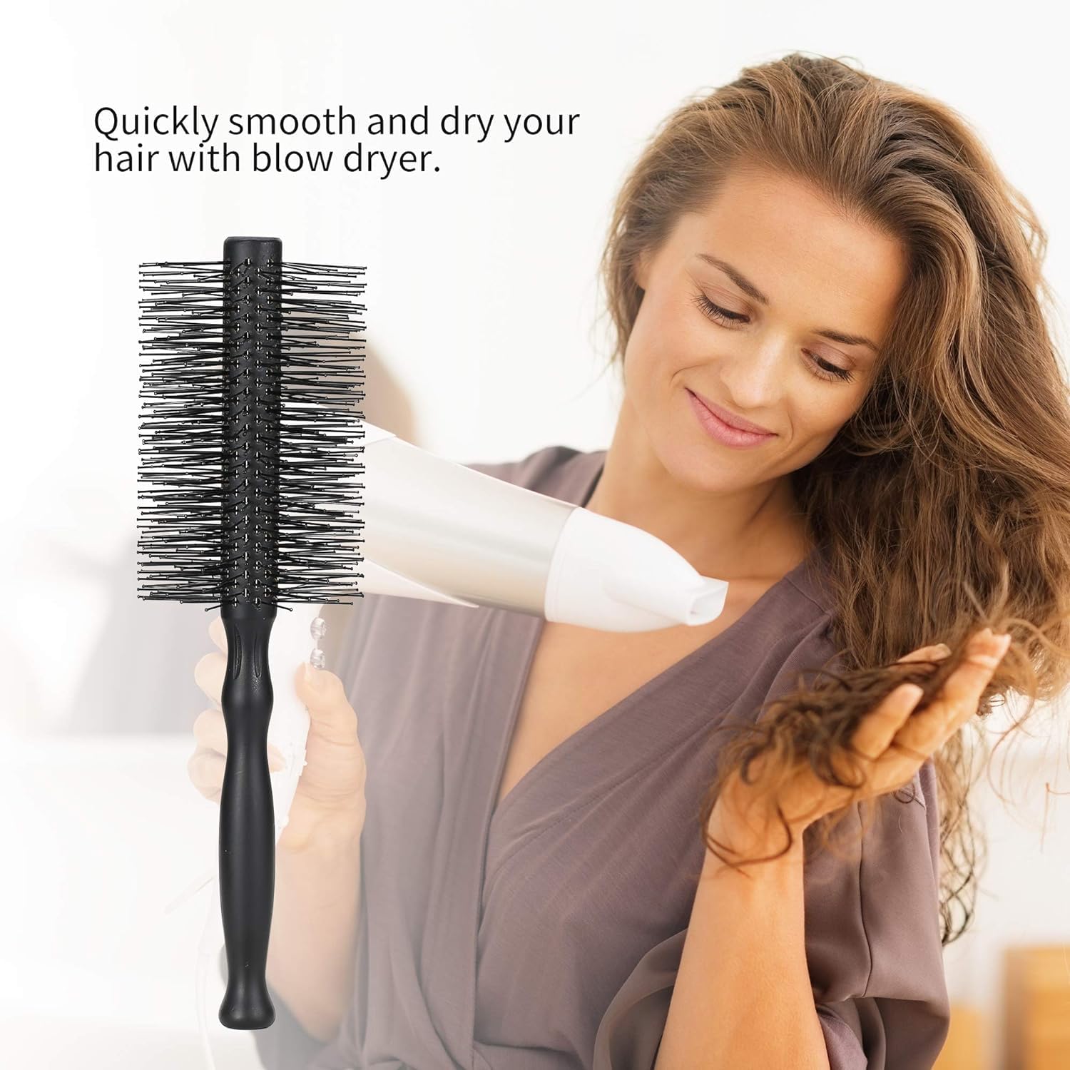 PERFEHAIR Large Round Hair Brushes for Women - 2-Pack, Gentle Nylon Bristles for Blowouts, Styling & Curling, Ideal for Medium to Long Hair - Image 4